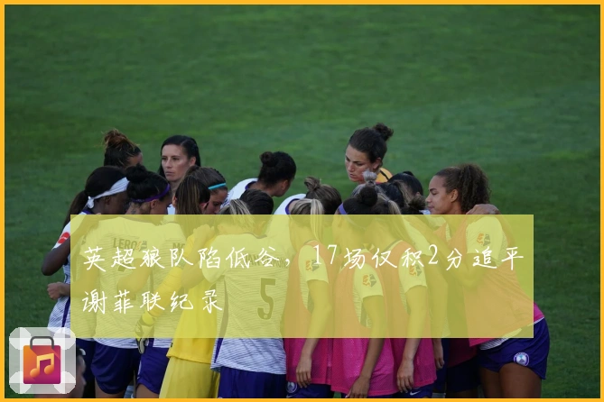 英超狼队陷低谷，17场仅积2分追平谢菲联纪录